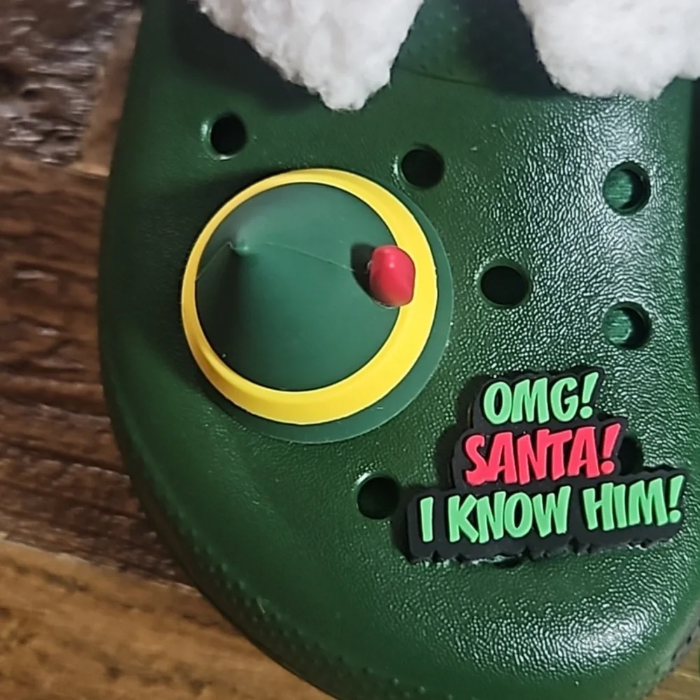 ELF LIMITED EDITION CROCS: GREEN/YELLOW: UNISEX: NEW WITH TAGS: SIZE 3